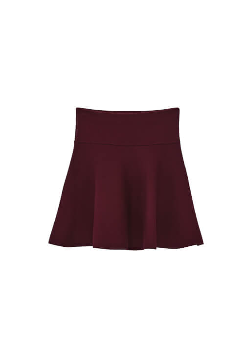 Triko Mini Etek ve Triko Yelek Kombini