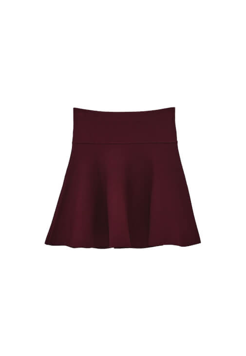 Triko Mini Etek ve Triko Yelek Kombini