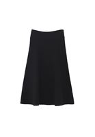 Bayan Siyah Orta Bel Triko Etek