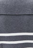 Bayan Çok Renkli Polo Yaka Çizgili Kazak