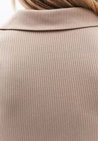 Bayan Bej Polo Yaka Büzgülü Atlet