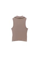 Bayan Bej Polo Yaka Büzgülü Atlet