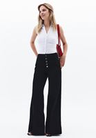 Bayan Beyaz Polo Yaka Büzgülü Atlet