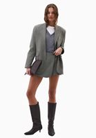 Bayan Çok Renkli Yün Karışımlı Boyfriend Blazer Ceket