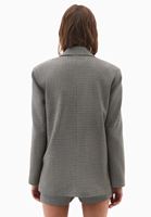 Bayan Çok Renkli Yün Karışımlı Boyfriend Blazer Ceket