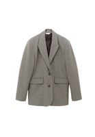 Bayan Çok Renkli Yün Karışımlı Boyfriend Blazer Ceket