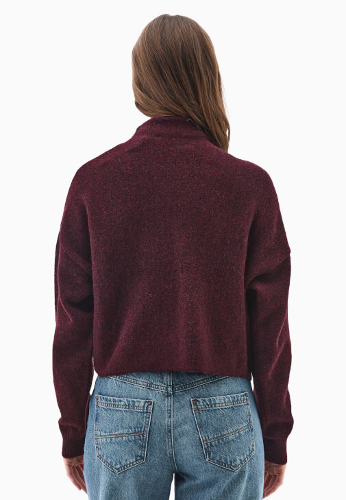 Yün Karışımlı Kazak ve Wide-Leg Pantolon Kombini