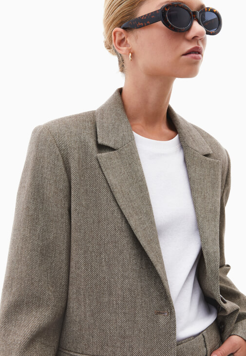 Yün Karışımlı Ceket ve Yün Pantolon Kombini