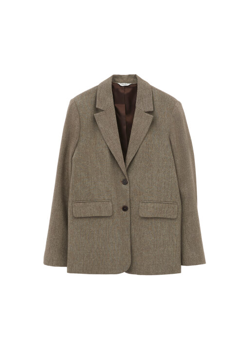 Yün Karışımlı Ceket ve Yün Pantolon Kombini