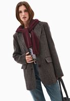 Bayan Kahverengi Yün Karışımlı Blazer Ceket