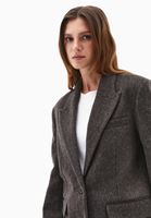 Bayan Kahverengi Yün Karışımlı Blazer Ceket