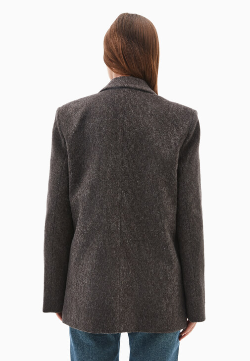 Yün Blazer Ceket ve Bootcut Pantolon Kombini