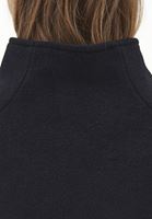 Bayan Siyah Yün Karışımlı Oversize Kaban