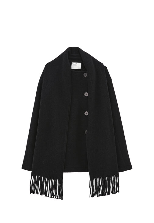 Yünlü Kaban ve Bootcut Pantolon Kombini