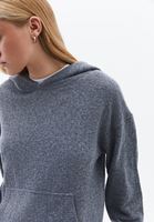 Bayan Füme Yün Karışımlı Kapüşonlu Kazak