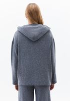 Bayan Füme Yün Karışımlı Kapüşonlu Kazak