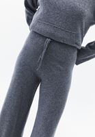 Bayan Füme Yün Karışımlı Straight-Fit Pantolon