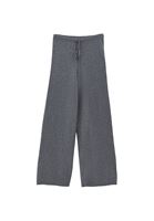 Bayan Füme Yün Karışımlı Straight-Fit Pantolon