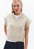 Bayan Bej Yün Karışımlı Süveter