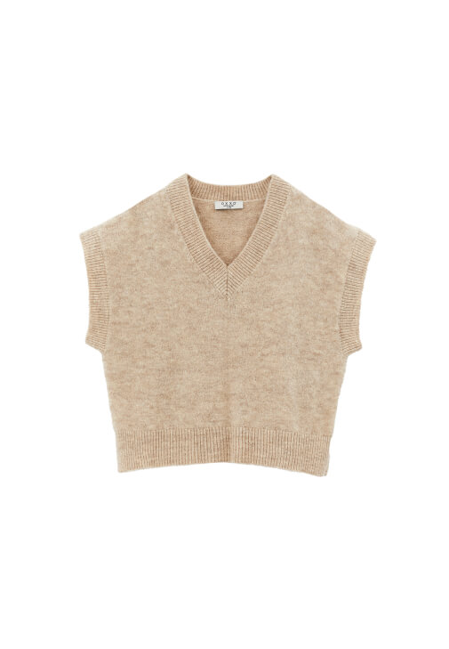 Yün Süveter ve Barrel-Fit Pantolon Kombini