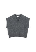 Bayan Gri Yün Karışımlı Süveter