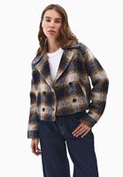 Bayan Çok Renkli Yün Karışımlı Oversize Ceket