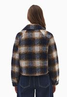 Bayan Çok Renkli Yün Karışımlı Oversize Ceket