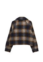 Bayan Çok Renkli Yün Karışımlı Oversize Ceket