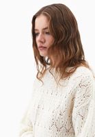 Bayan Krem Yün Karışımlı Loose-Fit Kazak