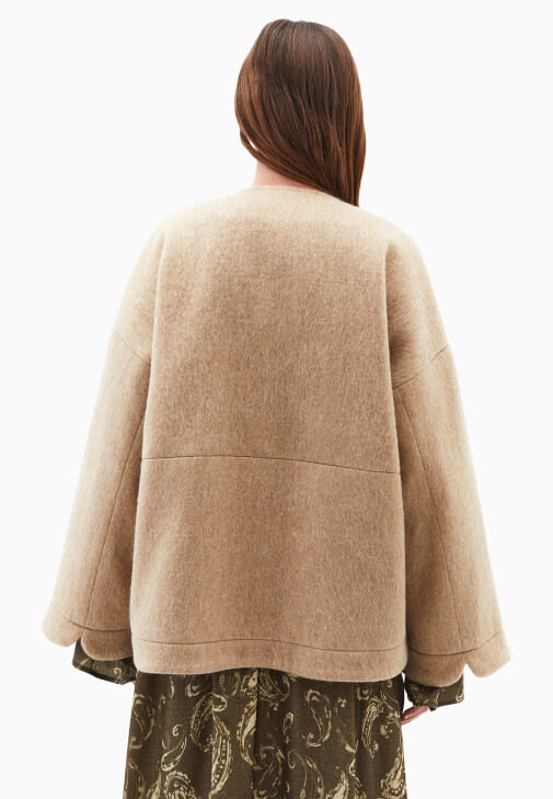 Yün Karışımlı Ceket ve Uzun Elbise Kombini