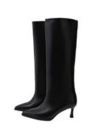 Bayan Siyah Topuklu Uzun Çizme