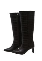 Bayan Kahverengi Topuklu Uzun Çizme