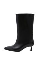 Bayan Siyah Topuklu Uzun Çizme