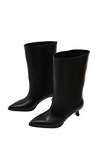 Bayan Siyah Topuklu Uzun Çizme