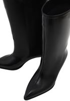 Bayan Siyah Topuklu Uzun Çizme