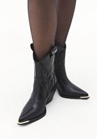 Bayan Siyah Nakışlı Kovboy Bot