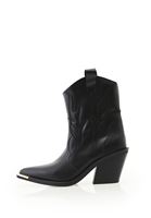 Bayan Siyah Nakışlı Kovboy Bot