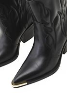 Bayan Siyah Nakışlı Kovboy Bot