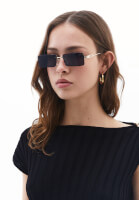 Bayan Siyah İnce Çerçeveli Güneş Gözlüğü