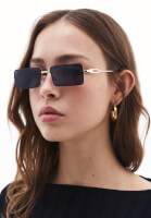 Bayan Siyah İnce Çerçeveli Güneş Gözlüğü