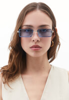 Bayan Mavi İnce Çerçeveli Güneş Gözlüğü