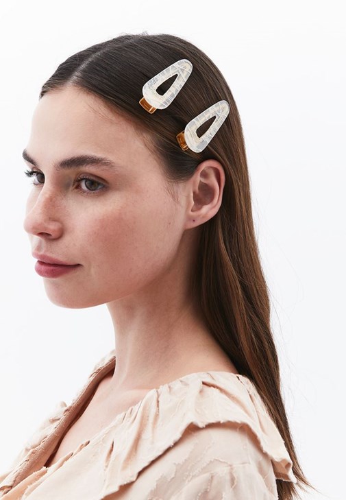 Krem İkili Toka Seti