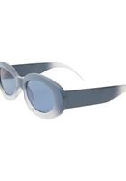 Bayan Mavi Oval Çerçeveli Güneş Gözlüğü