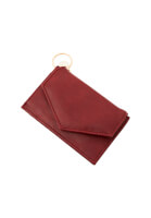 Bayan Kırmızı Kartlık Detaylı Cüzdan