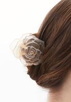 Bayan Bej Klipsli Saç Tokası