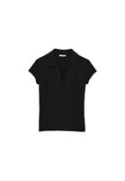 Bayan Siyah Polo Yaka Tişört