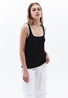 Women Mixed Double-Layered Strappy Tank Top