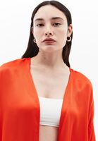 Women Orange Kimono with Tie-up Detail