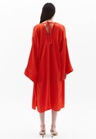 Women Orange Kimono with Tie-up Detail