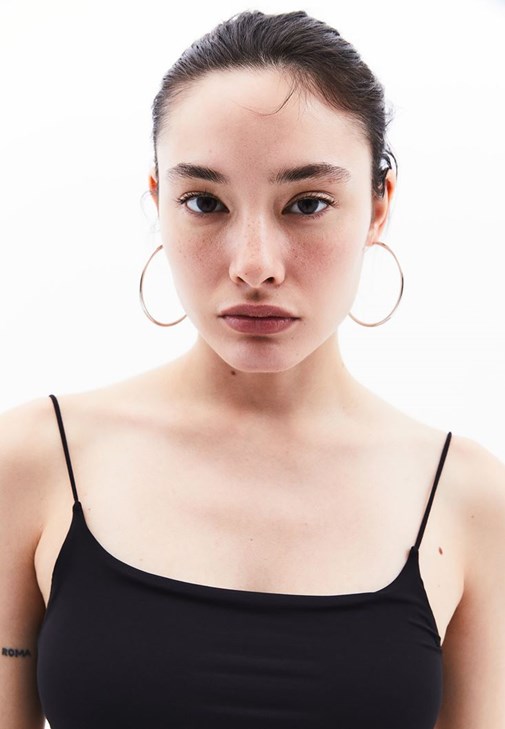 Gümüş Sallantılı Halka Küpe